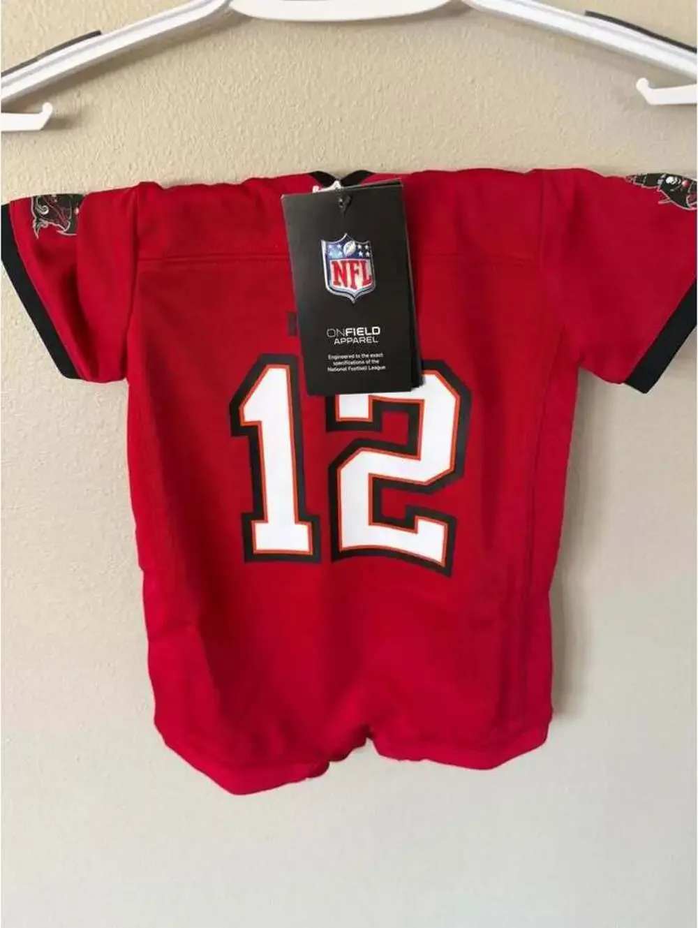 Tom Brady #12 - Infant 0-3 Month Romper - Tamp Bay Buccaneers